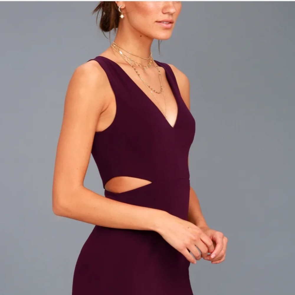 Lulus Plum Purple Sleeveless Cutout Bodycon Dress